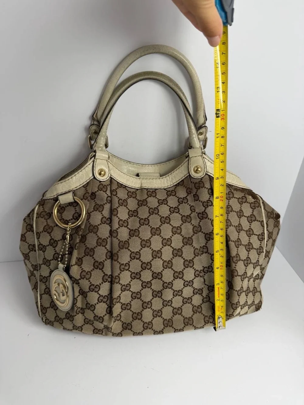 Gucci GG Sukey Monogram Canvas/Leather Tote Bag - Picture 4 of 16